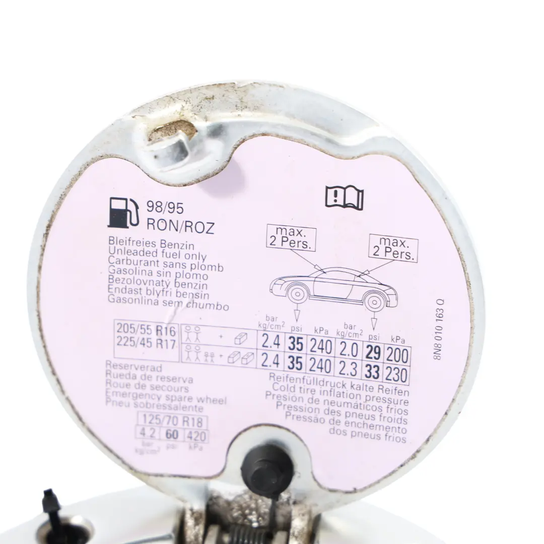 8N Llenado Combustible Tapa De La Tapa De Apertura Aluminio para Audi TT con número de pieza 8N0809905C Audi TT 8N Llenado Combustible Tapa De La Tapa De Apertura Aluminio - SKU 8N0809905C-1 - Número de pieza 8N0809905C