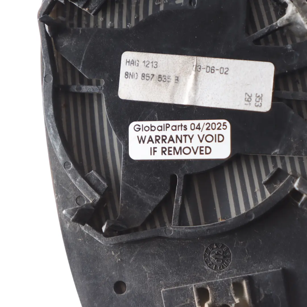 8N Wing Mirror Glass Insert Left N/S L to Audi TT with Part number 8N0857535 Audi TT 8N Wing Mirror Glass Insert Left N/S L - SKU 8N0857535 - Part number 8N0857535