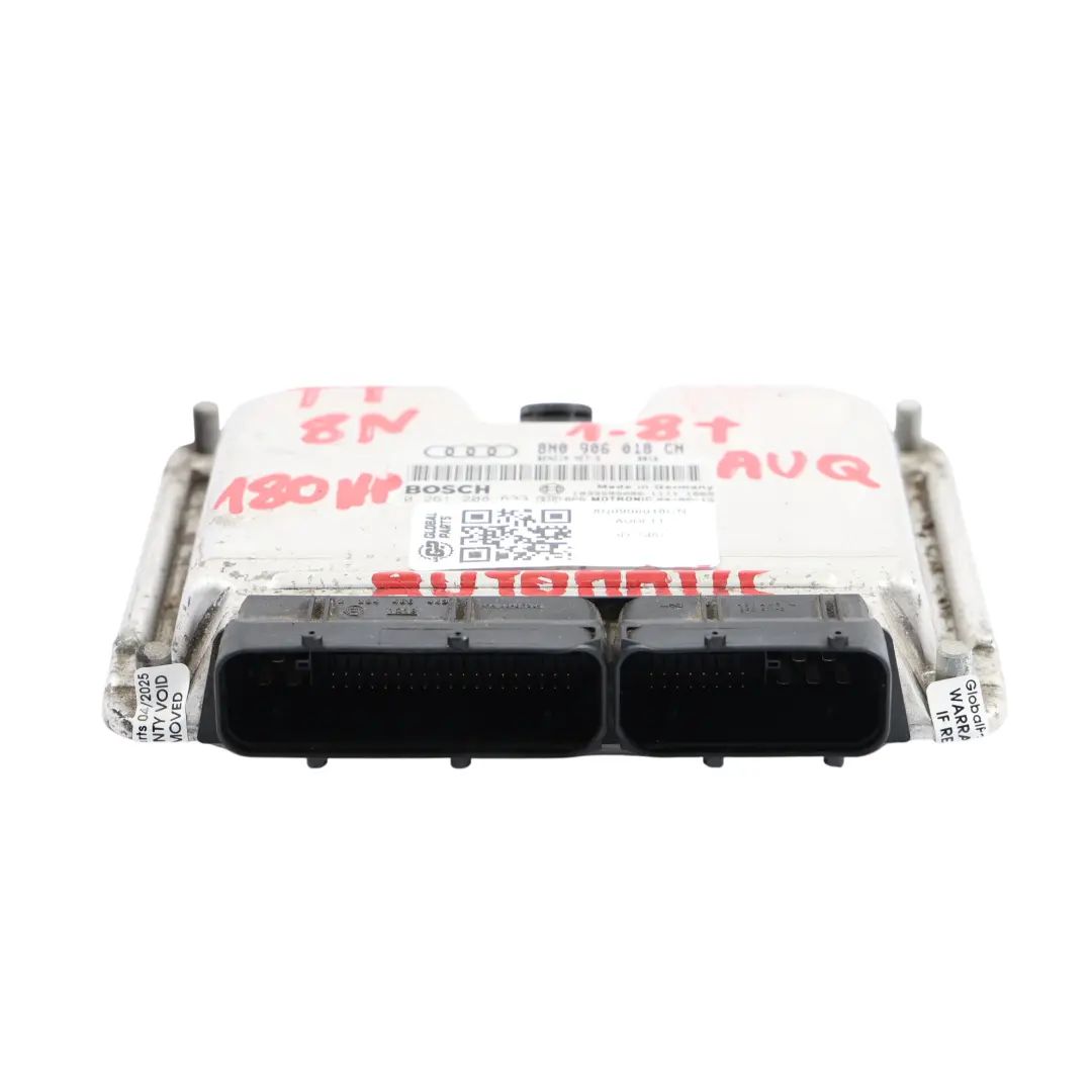 8N 1.8T AUQ 180HP Petrol Engine Control Unit ECU Automatic to Audi TT with Part number 8N0906018CN Audi TT 8N 1.8T AUQ 180HP Petrol Engine Control Unit ECU Automatic - SKU 8N0906018CN - Part number 8N0906018CN