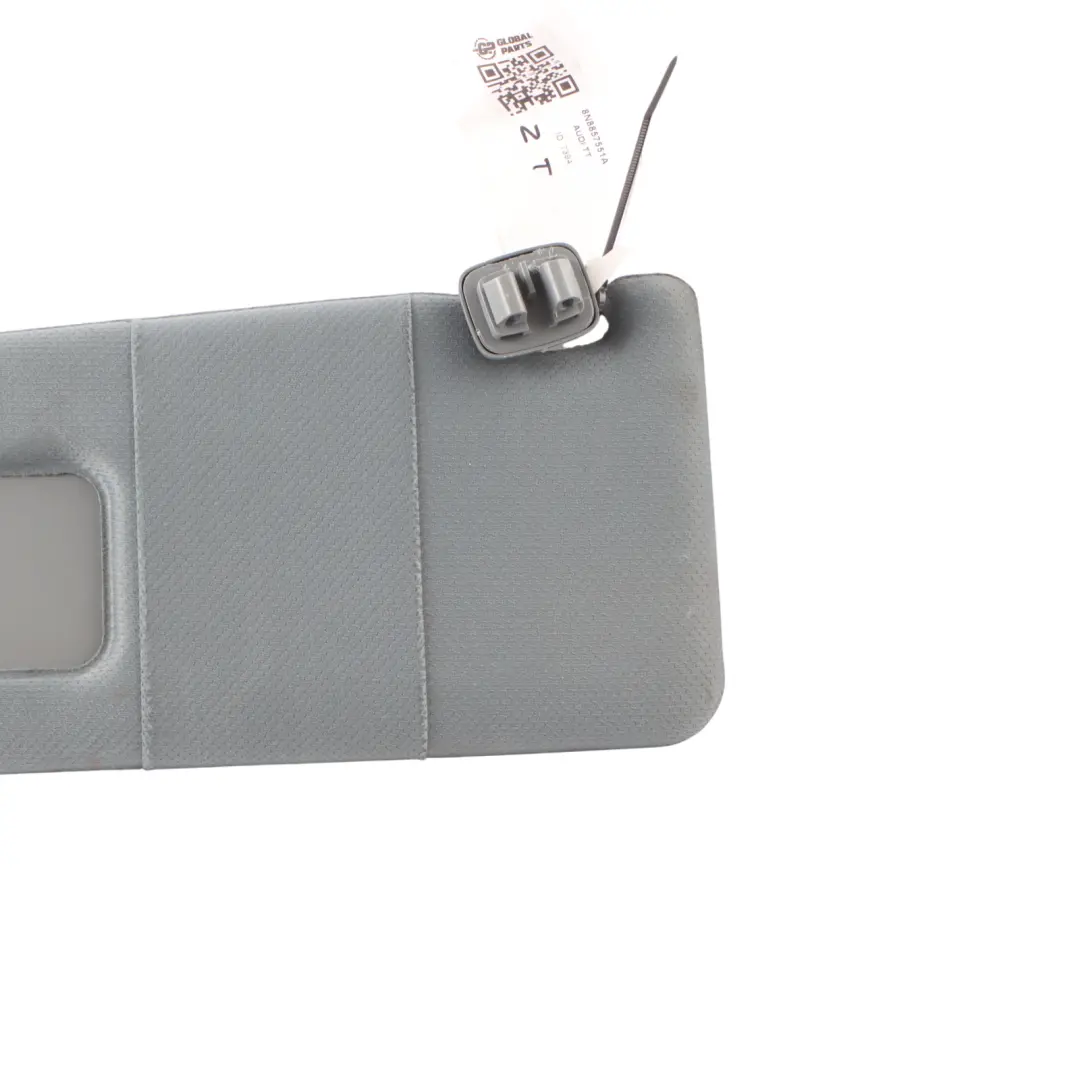 8N Sun Visor Left N/S Sunvisor Mirror Panel Grey to Audi TT with Part number 8N8857551A Audi TT 8N Sun Visor Left N/S Sunvisor Mirror Panel Grey - SKU 8N8857551A - Part number 8N8857551A