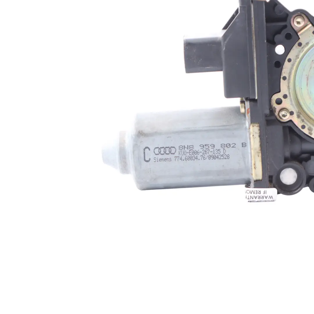 Window Lifter Motor Audi TT 8N Front Right Door O/S Control Drive to with Part number 8N8959802B Window Lifter Motor Audi TT 8N Front Right Door O/S Control Drive - SKU 8N8959802B - Part number 8N8959802B