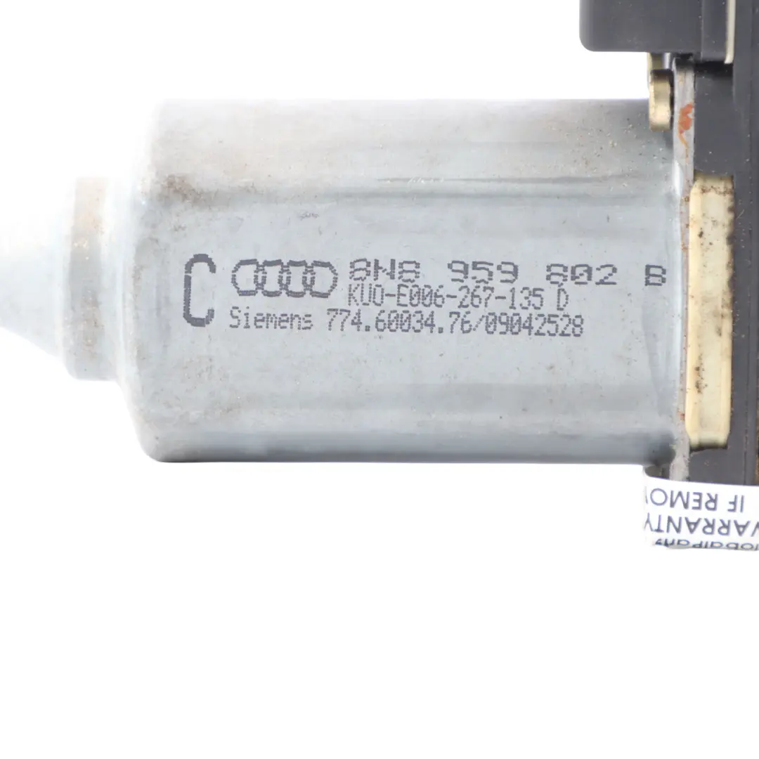 Window Lifter Motor Audi TT 8N Front Right Door O/S Control Drive to with Part number 8N8959802B Window Lifter Motor Audi TT 8N Front Right Door O/S Control Drive - SKU 8N8959802B - Part number 8N8959802B