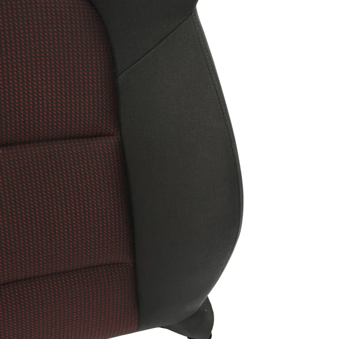 Front Seat Back Rest Cloth Fabric Left N/S Black Red to Audi A3 8P with Part number 8P0881805CJ Audi A3 8P Front Seat Back Rest Cloth Fabric Left N/S Black Red - SKU 8P0881805CJ-2 - Part number 8P0881805CJ