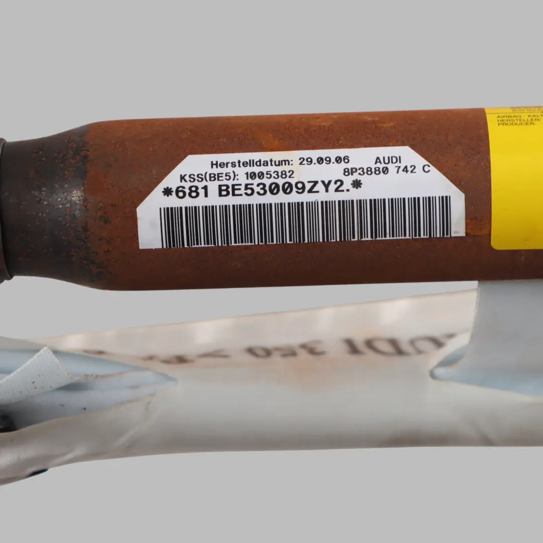 Door Head Air Module Roof Curtain Right O/S to Audi A3 8P 3 with Part number 8P3880742C Audi A3 8P 3 Door Head Air Module Roof Curtain Right O/S - SKU 8P3880742C - Part number 8P3880742C