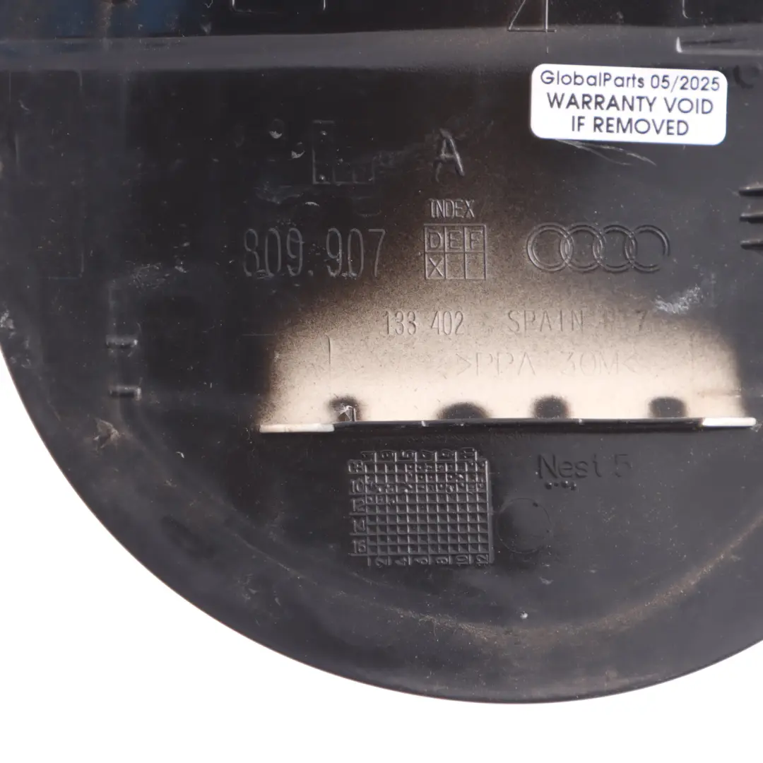Flap Cover Filler Fill In Flap Brilliant Black Metallic - Y9B to Audi A3 8P Fuel with Part number 8P4809907 Audi A3 8P Fuel Flap Cover Filler Fill In Flap Brilliant Black Metallic - Y9B - SKU 8P4809907-BBL - Part number 8P4809907