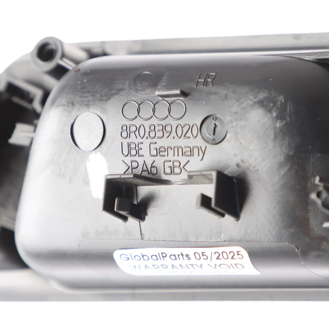 Audi Q5 8R Tirador Interior Apertura Puerta Trasera Derecha - SKU 8R0839020 - Número de pieza 8R0839020