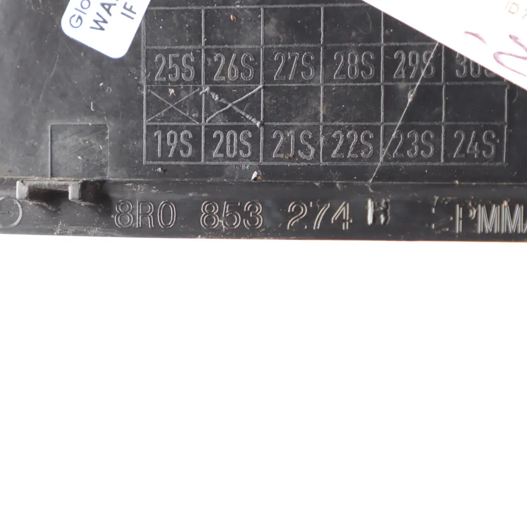 Panel Cubierta Moldura Trasero Derecho para Audi Q5 8R con número de pieza 8R0853274H Audi Q5 8R Panel Cubierta Moldura Trasero Derecho - SKU 8R0853274H - Número de pieza 8R0853274H