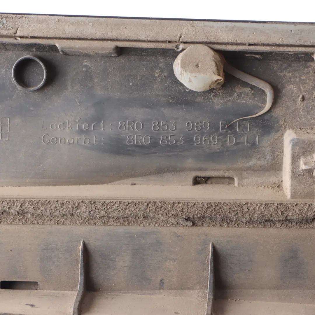 Door Trim Lower Moulding Strip Left N/S Brilliant Black - Y9B to Audi Q5 8R Rear with Part number 8R0853969E Audi Q5 8R Rear Door Trim Lower Moulding Strip Left N/S Brilliant Black - Y9B - SKU 8R0853969E-BBL - Part number 8R0853969E