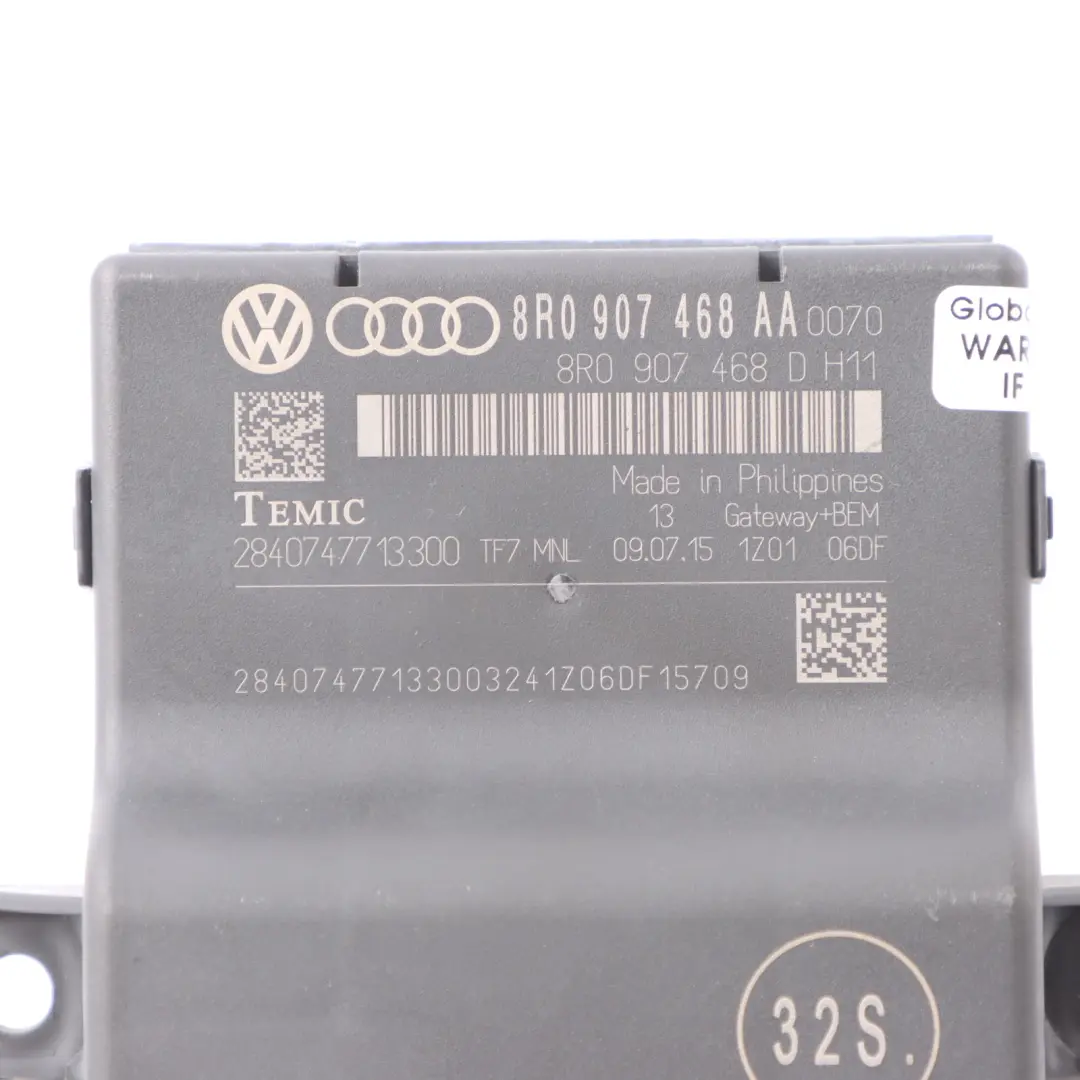 Audi A5 8T 2.0 TDI Gateway Control Module Unit ECU - SKU 8R0907468AA - Part number 8R0907468AA