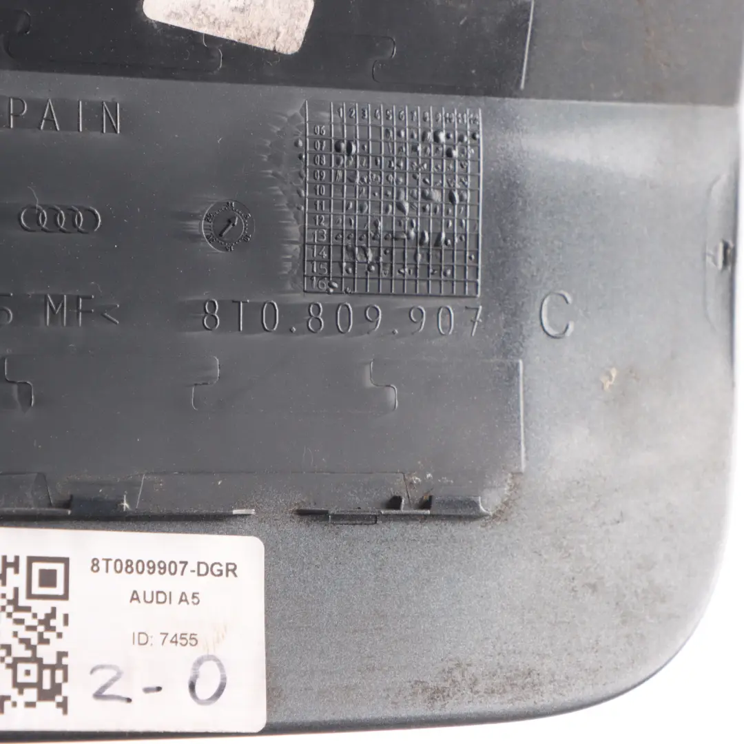 Audi A5 8T Tankdeckel Abdeckung Daytona Grau Perleffekt - Z7S - SKU 8T0809907-DGR - Teilenummer 8T0809907
