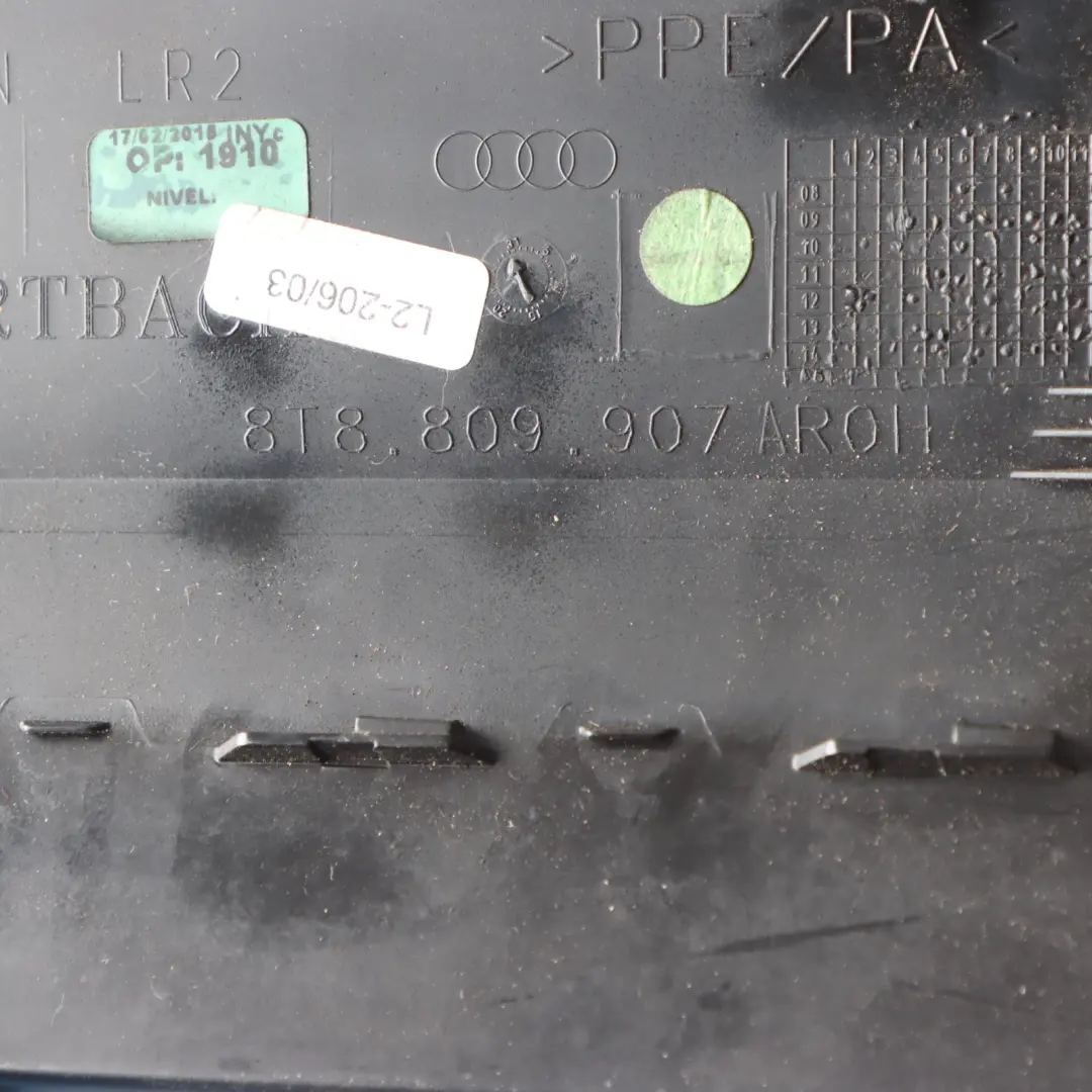 Filler Flap Cap Cover Brilliant Black Metallic - Y9B to Audi A5 8T Fuel with Part number 8T8809907 Audi A5 8T Fuel Filler Flap Cap Cover Brilliant Black Metallic - Y9B - SKU 8T8809907-BBL - Part number 8T8809907