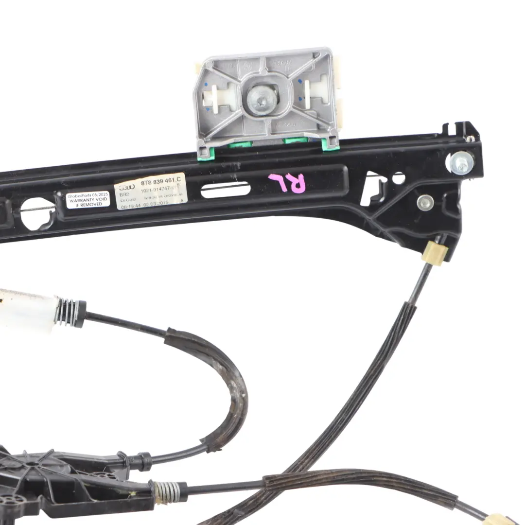 Elevalunas Puerta Trasera Izquierda Mecanismo Regulador para Audi A5 8T con número de pieza 8T8839461C Audi A5 8T Elevalunas Puerta Trasera Izquierda Mecanismo Regulador - SKU 8T8839461C - Número de pieza 8T8839461C