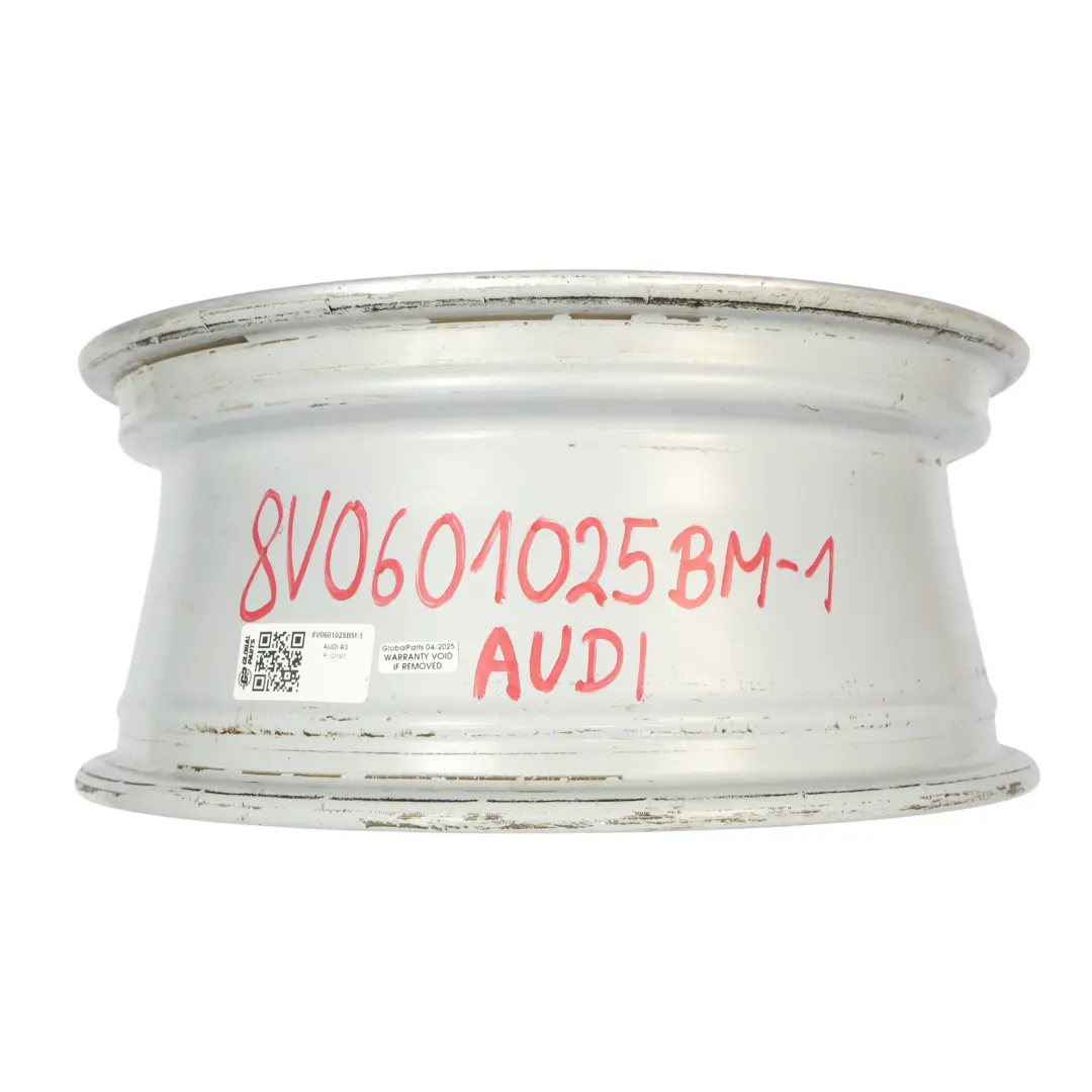 Audi A3 8V Jante argentée alliage 16" 6.5J ET46 - SKU 8V0601025BM-1 - Numéro de pièce 8V0601025BM
