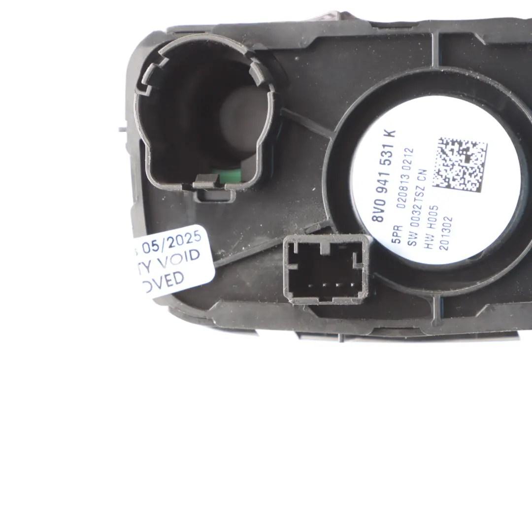 Fari Interruttore Unità Luce Pannello Di Controllo per Audi A3 S3 8V con numero di parte 8V0941531K Audi A3 S3 8V Fari Interruttore Unità Luce Pannello Di Controllo - SKU 8V0941531K - Numero di parte 8V0941531K