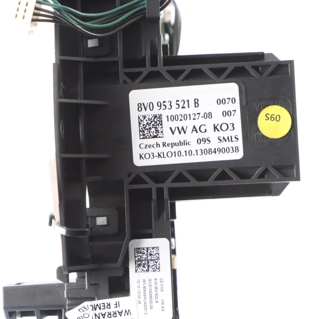 Steering Column Wiper Indicator Switch Criuse Control to Audi A3 8V with Part number 8V0953521B Audi A3 8V Steering Column Wiper Indicator Switch Criuse Control - SKU 8V0953521B - Part number 8V0953521B