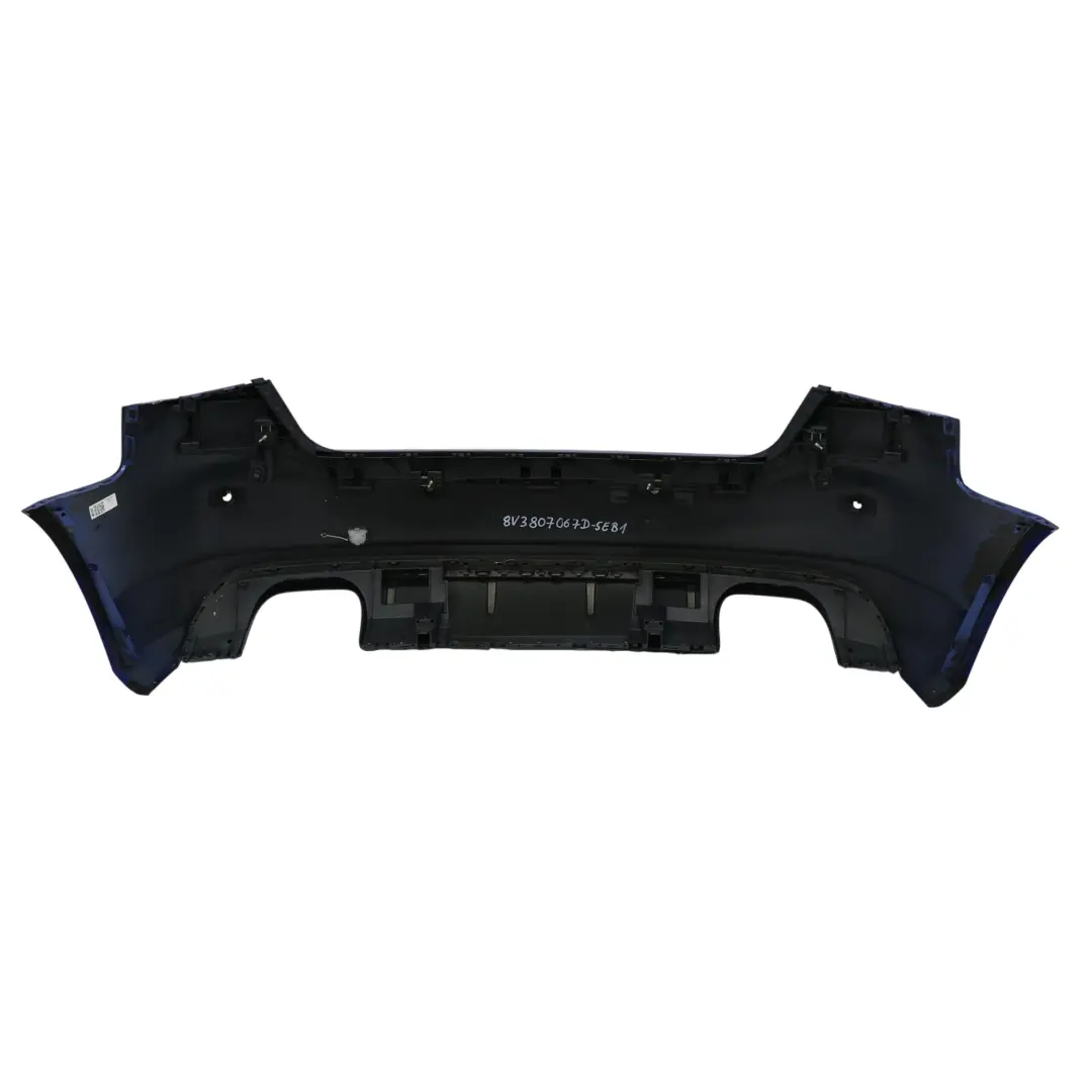 Bumper Trim Panel Covering Sepang Blue Pearlscent - Y5Q to Audi S3 8V Rear with Part number 8V3807067D Audi S3 8V Rear Bumper Trim Panel Covering Sepang Blue Pearlscent - Y5Q - SKU 8V3807067D-SEB1 - Part number 8V3807067D