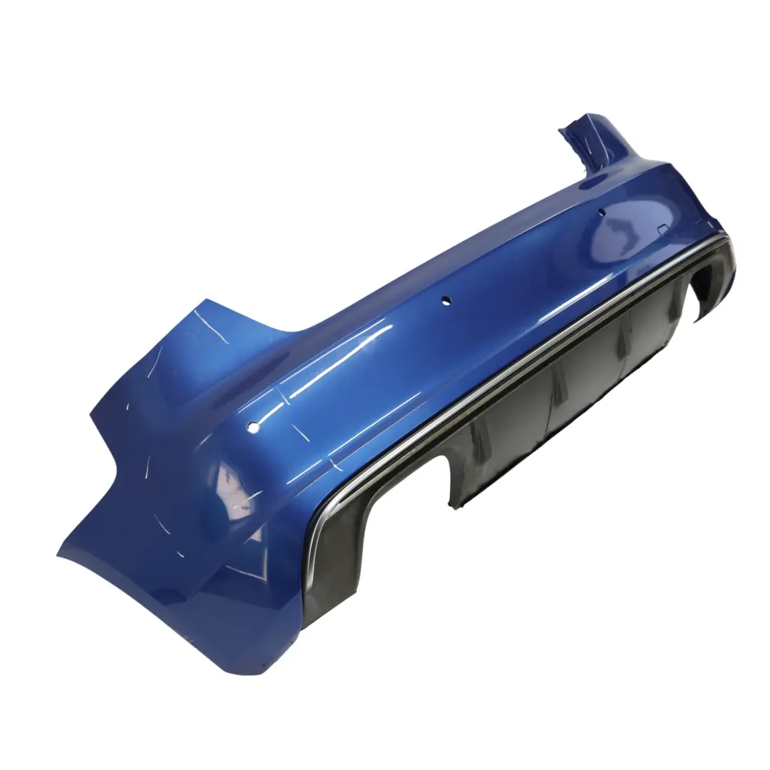 Bumper Trim Panel Covering Sepang Blue Pearlscent - Y5Q to Audi S3 8V Rear with Part number 8V3807067D Audi S3 8V Rear Bumper Trim Panel Covering Sepang Blue Pearlscent - Y5Q - SKU 8V3807067D-SEB1 - Part number 8V3807067D