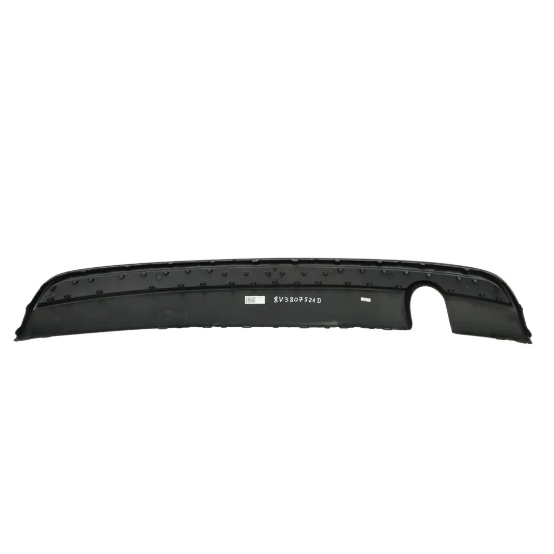 Bumper S-Line Spoiler Trim Panel Cover Diffuser to Audi A3 8V Rear with Part number 8V3807521D Audi A3 8V Rear Bumper S-Line Spoiler Trim Panel Cover Diffuser - SKU 8V3807521D - Part number 8V3807521D