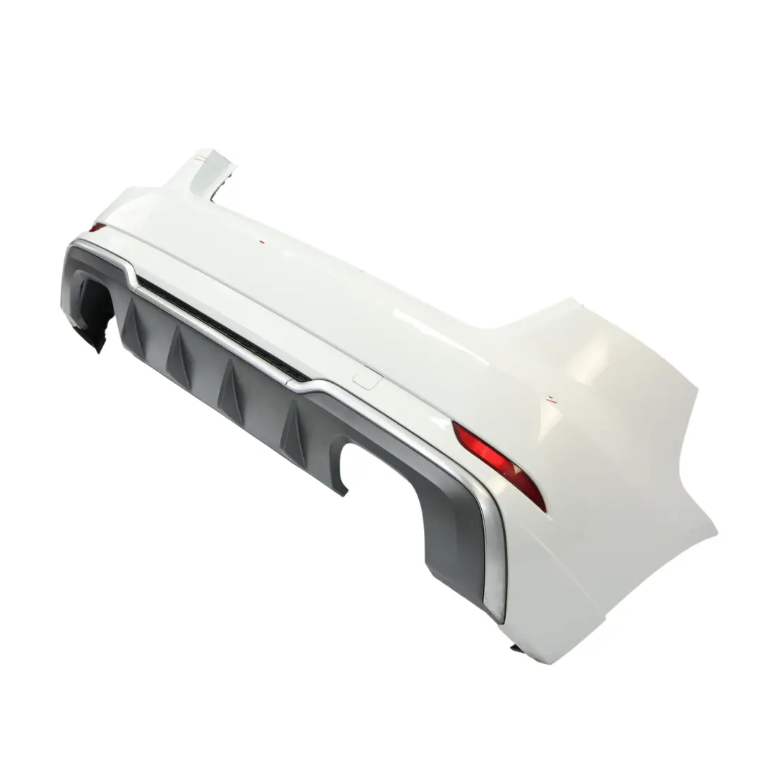Bumper Trim Panel Covering S-Line Glacier White Pearl - S9R to Audi A3 S3 8V Rear with Part number 8V4807067N Audi A3 S3 8V Rear Bumper Trim Panel Covering S-Line Glacier White Pearl - S9R - SKU 8V4807067N-MGW - Part number 8V4807067N