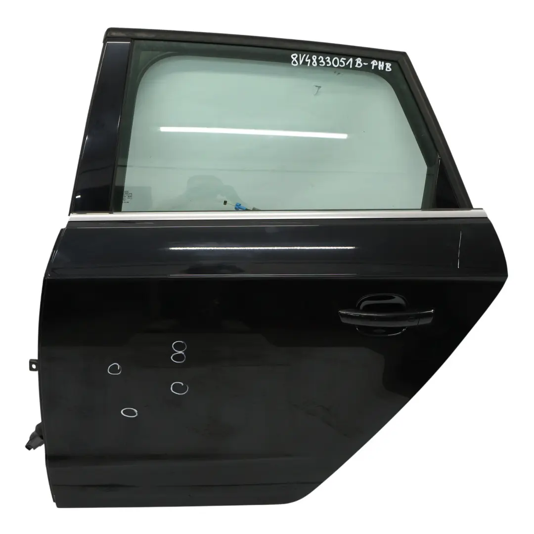 Door Rear Left N/S Phantom Black Crystal Effect - Z9Y to Audi A3 8V with Part number 8V4833051B Audi A3 8V Door Rear Left N/S Phantom Black Crystal Effect - Z9Y - SKU 8V4833051B-PHB - Part number 8V4833051B