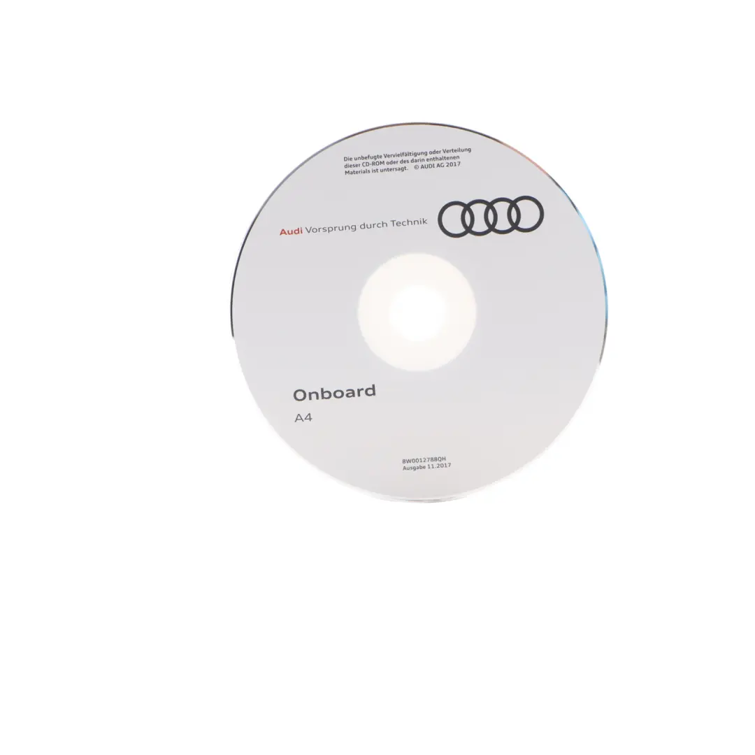 Onboard Manual Owner's Handbook CD Disc to Audi A4 B9 with Part number 8W0012788QH Audi A4 B9 Onboard Manual Owner's Handbook CD Disc - SKU 8W0012788QH - Part number 8W0012788QH