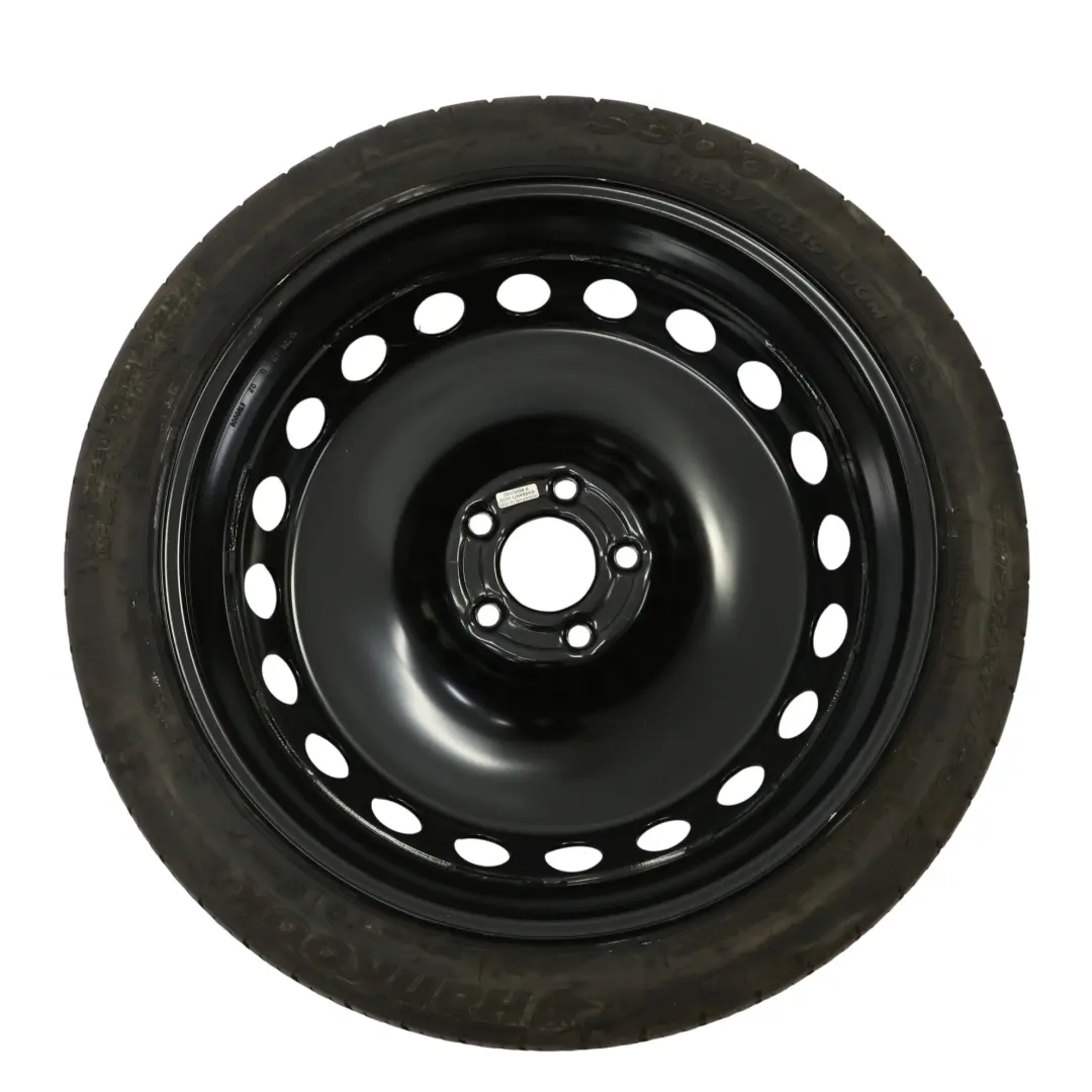 Spare Steel Wheel Hankook Tire 125/70 R19 ET:22 4J to Audi A5 F5 with Part number 8W0601027C Audi A5 F5 Spare Steel Wheel Hankook Tire 125/70 R19 ET:22 4J - SKU 8W0601027C-1 - Part number 8W0601027C