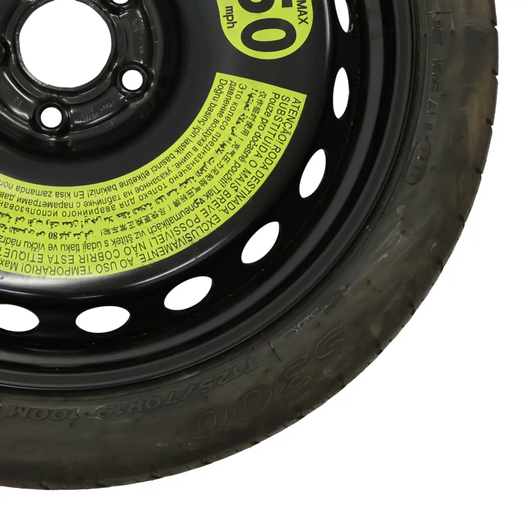 Audi A5 F5 Roue De Secours En Acier Pneu Hankook 125/70 R19 ET:22 4J - SKU 8W0601027C-1 - Numéro de pièce 8W0601027C