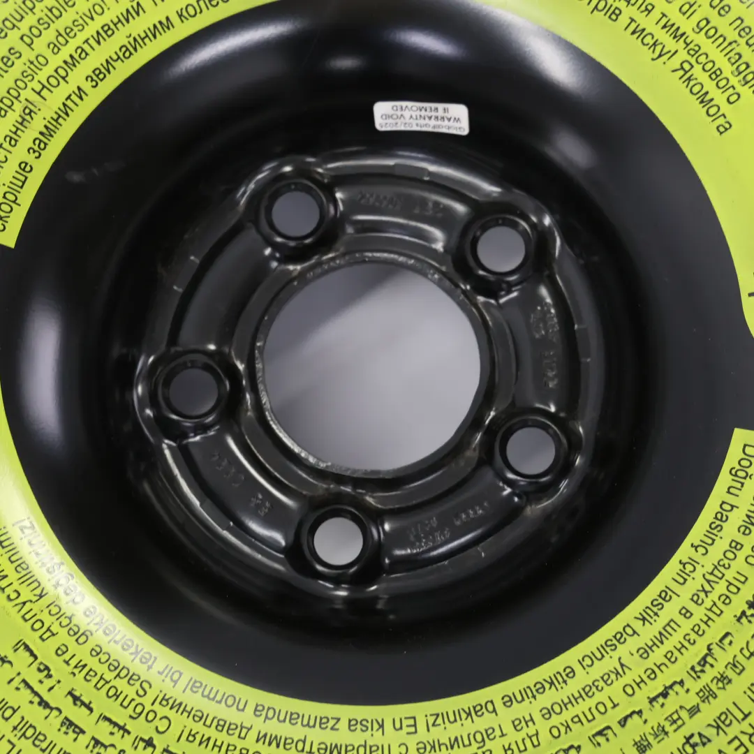 Spare Steel Wheel Hankook Tire 125/70 R19 ET:22 4J to Audi A5 F5 with Part number 8W0601027C Audi A5 F5 Spare Steel Wheel Hankook Tire 125/70 R19 ET:22 4J - SKU 8W0601027C-1 - Part number 8W0601027C