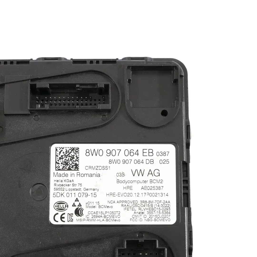 DEMA BCM Unidad Módulo Control Carrocería ECU para Audi A4 B9 2.0 TFSI con número de pieza 8W0907064EB Audi A4 B9 2.0 TFSI DEMA BCM Unidad Módulo Control Carrocería ECU - SKU 8W0907064EB - Número de pieza 8W0907064EB