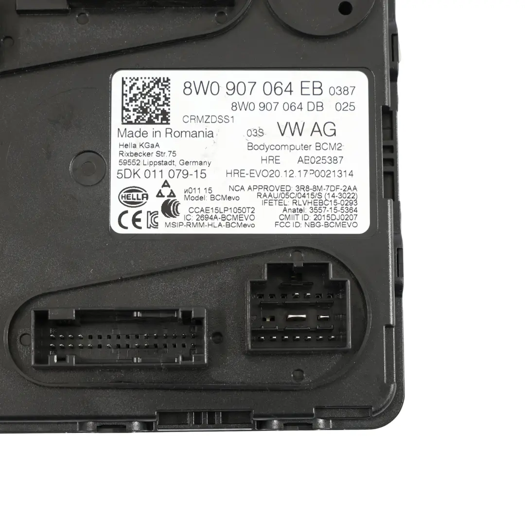 DEMA Moduł Komfortu Sterownik BCM do Audi A4 B9 2.0 TFSI o numerze 8W0907064EB Audi A4 B9 2.0 TFSI DEMA Moduł Komfortu Sterownik BCM - SKU 8W0907064EB - Numer Części 8W0907064EB