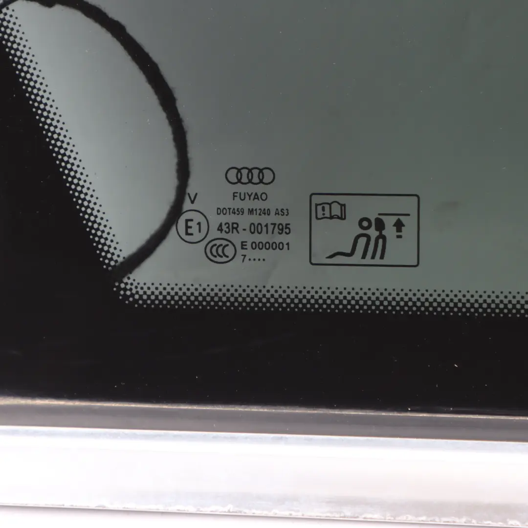 Side Quarter Triangle Window AS3 Left N/S to Audi A4 B9 Rear with Part number 8W9845297G Audi A4 B9 Rear Side Quarter Triangle Window AS3 Left N/S - SKU 8W9845297G - Part number 8W9845297G