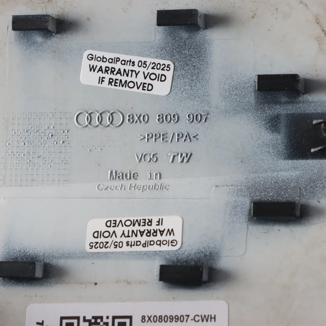 Fill In Flap Cap Covering Panel Cortina White - B9A to Audi A1 8X Fuel with Part number 8X0809907 Audi A1 8X Fuel Fill In Flap Cap Covering Panel Cortina White - B9A - SKU 8X0809907-CWH - Part number 8X0809907