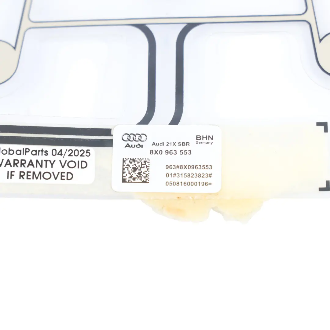 Audi A1 8X Occupancy Mat Front Passenger Seat Sensor Control Unit - SKU 8X0963553 - Part number 8X0963553