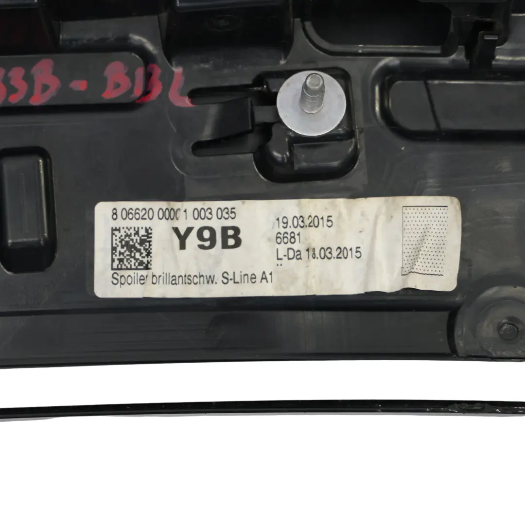 Audi A1 8X Heckspoiler Heckklappe Kofferraumverkleidung Brillantschwarz - Y9B - SKU 8X4827933B-BBL - Teilenummer 8X4827933B
