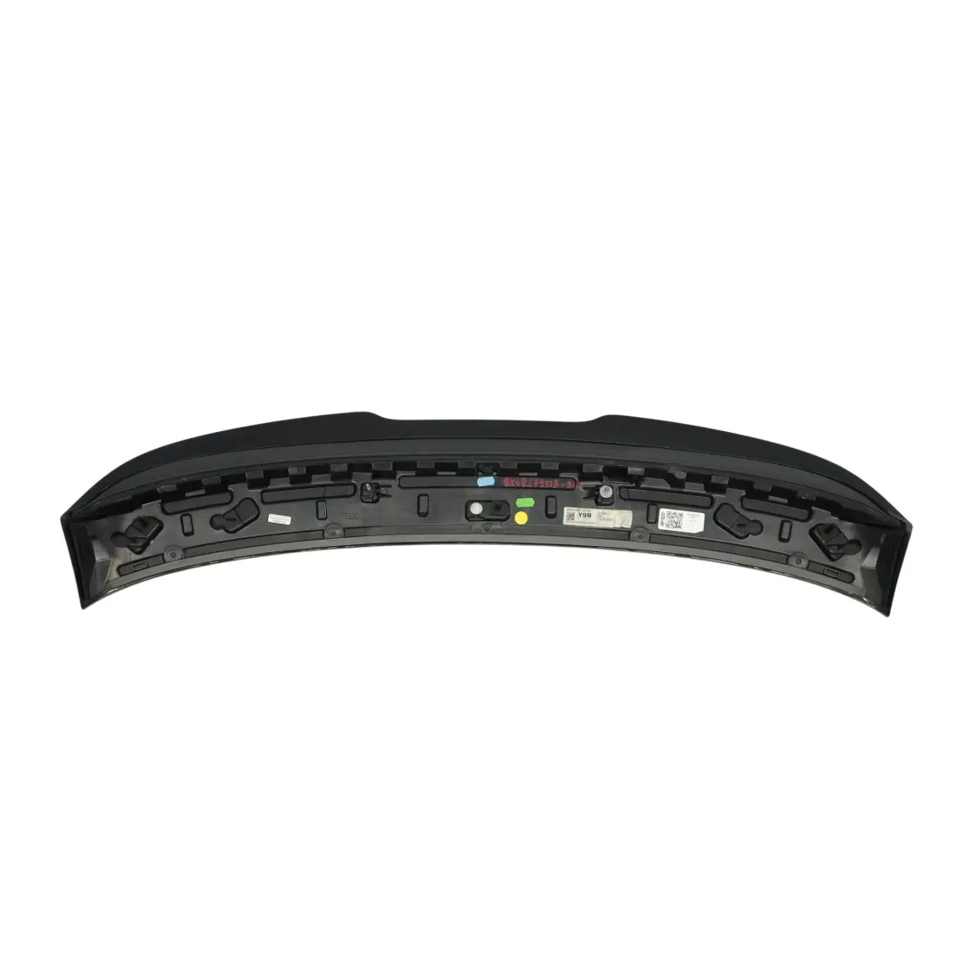 Audi A1 8X Rear Spoiler Tailgate Trunk Trim Panel Brilliant Black Metallic - Y9B - SKU 8X4827933B-BBL - Part number 8X4827933B