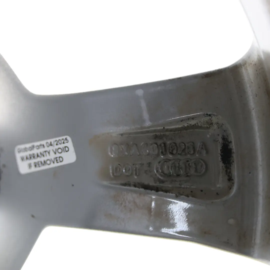 Audi A1 8X Cerchio in lega argento 16" 7J ET:34 Stella a raggiera - SKU 8XA601025A-1 - Numero di parte 8XA601025A