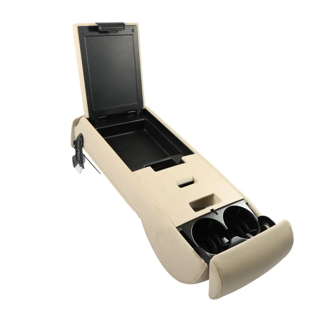 BMW E60 Rear Seat Armrest Centre Backrest Storage Tray Cup Holder Cream Beige - SKU 9126176 - Part number 9126176