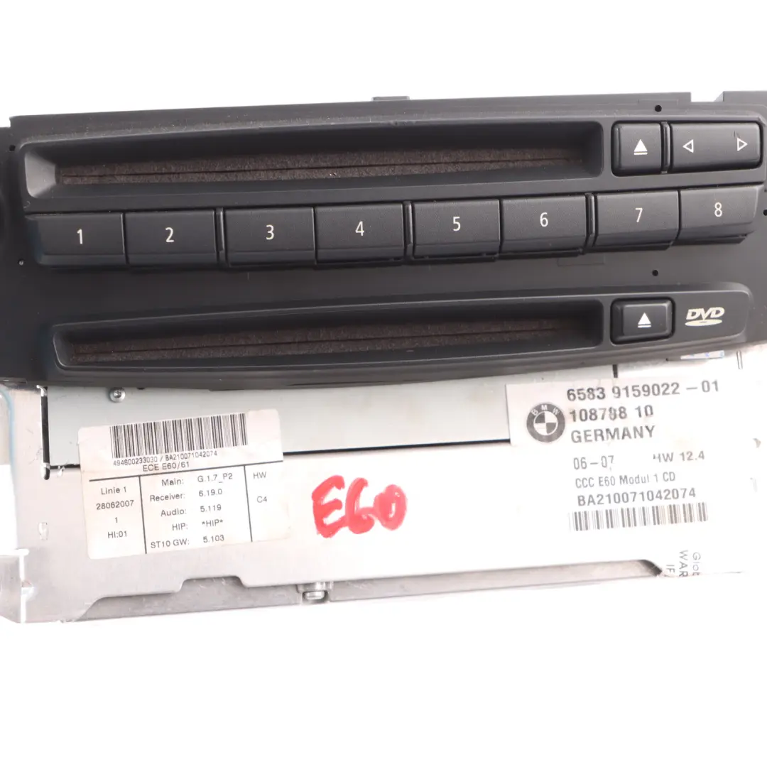 Komputer Nawigacji Professional CCC NA CZĘŚCI do BMW E60 E61 E63 o numerze 9156230 BMW E60 E61 E63 Komputer Nawigacji Professional CCC NA CZĘŚCI - SKU 9156230-1 - Numer Części 9156230