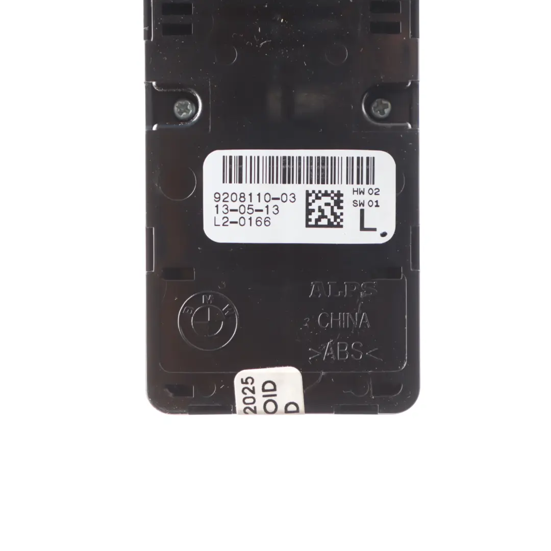 Interrupteur Lève-Vitre Côté Conducteur Droit O/S pour BMW F10 F20 F30 à propos du numéro de pièce 9208110 BMW F10 F20 F30 Interrupteur Lève-Vitre Côté Conducteur Droit O/S - SKU 9208110 - Numéro de pièce 9208110