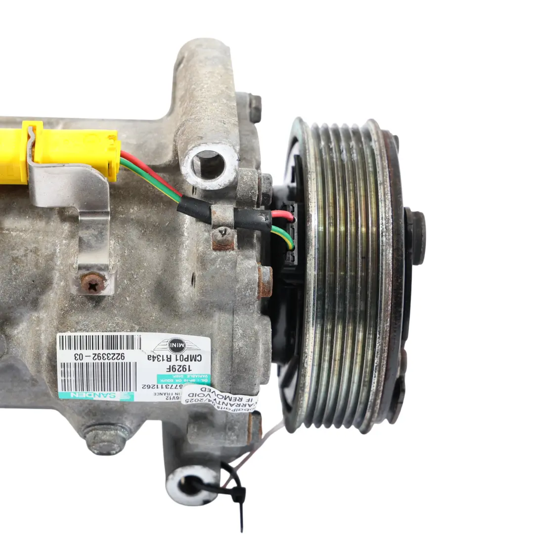 Compressor Mini R56 R55 R57 R60 Air Conditioning A/C Compressor to with Part number 9223392 Compressor Mini R56 R55 R57 R60 Air Conditioning A/C Compressor - SKU 9223392-2 - Part number 9223392