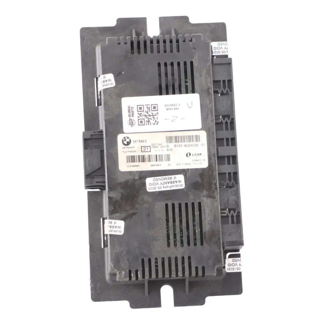 Footwell Luz Módulo Unidad De Control ECU PL2 FRM3R para BMW E84 con número de pieza 9224592 BMW E84 Footwell Luz Módulo Unidad De Control ECU PL2 FRM3R - SKU 9224592-3 - Número de pieza 9224592