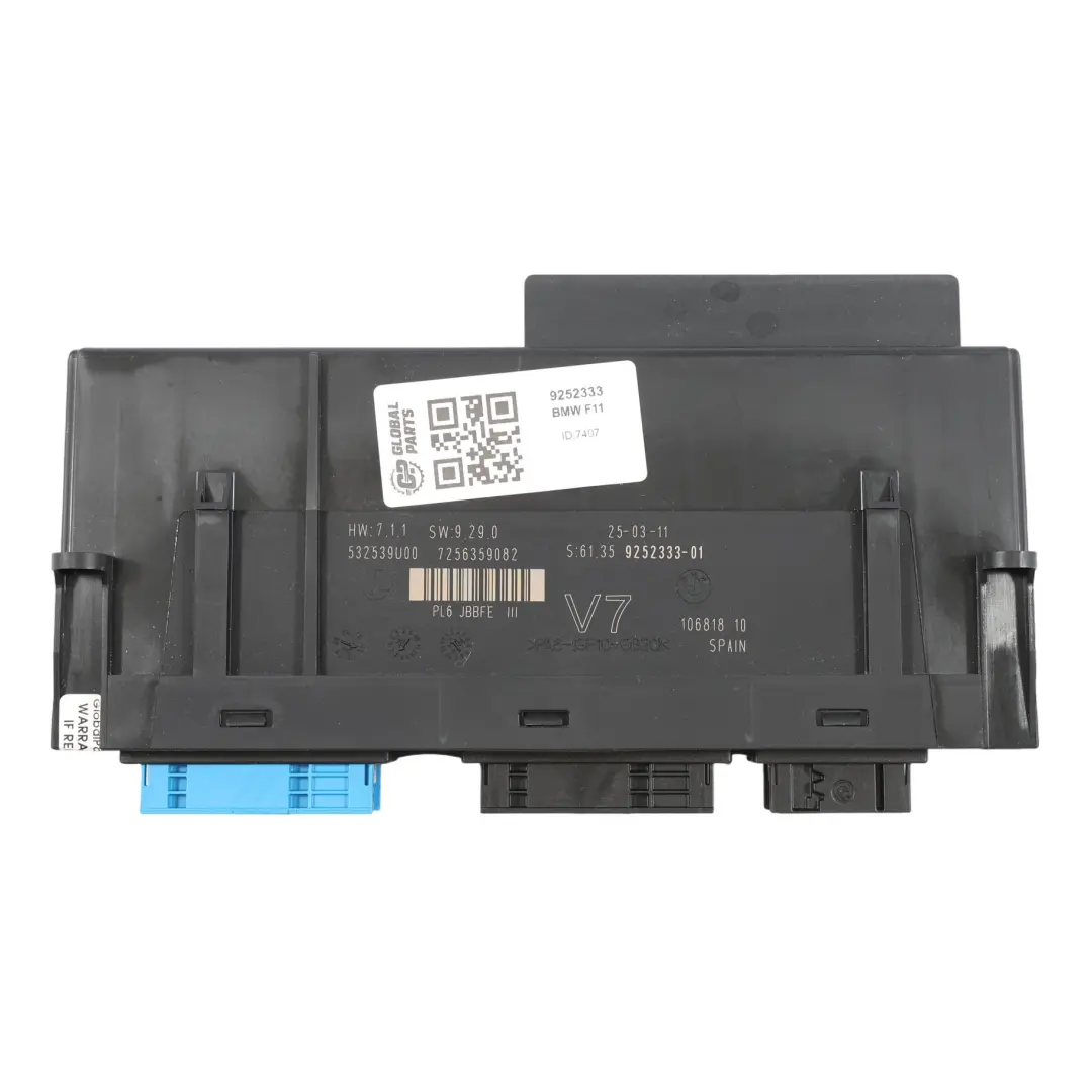 ECU Módulo De Control Del Cuerpo Caja De Conexiones para BMW F11 con número de pieza 9252333 BMW F11 ECU Módulo De Control Del Cuerpo Caja De Conexiones - SKU 9252333 - Número de pieza 9252333