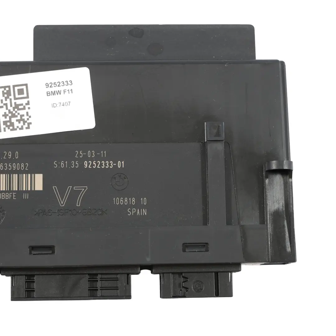 ECU Body Control Module Junction Box to BMW F11 with Part number 9252333 BMW F11 ECU Body Control Module Junction Box - SKU 9252333 - Part number 9252333