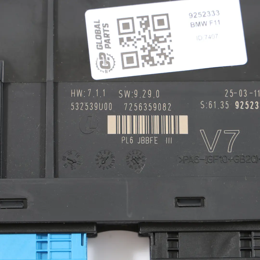 ECU Body Control Module Junction Box to BMW F11 with Part number 9252333 BMW F11 ECU Body Control Module Junction Box - SKU 9252333 - Part number 9252333