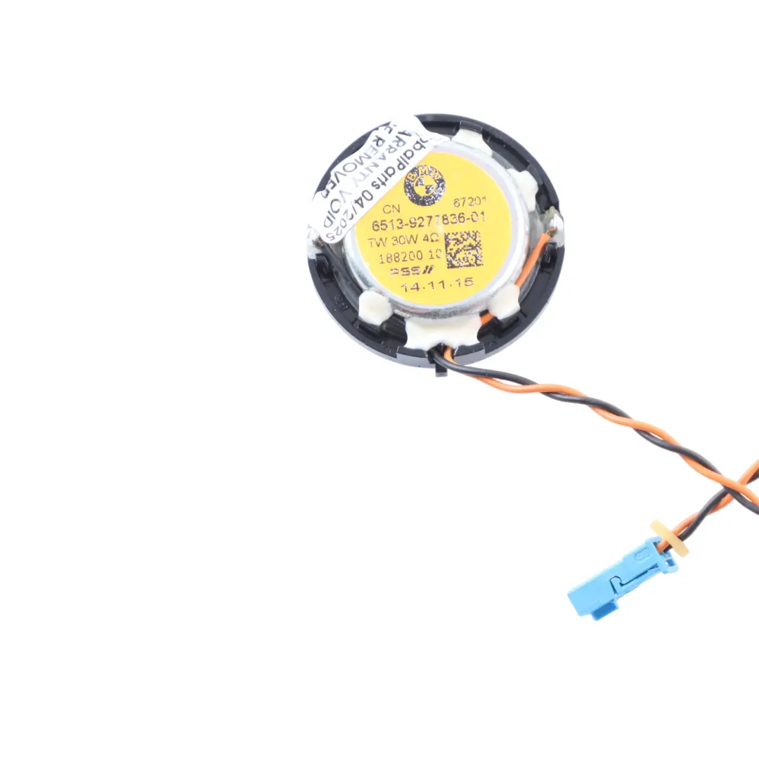 Speaker Top HIFI System Tweeter Left Right N/O/S Set BMW X5 F15 Rear - SKU 9277836-1 - Part number 9277836