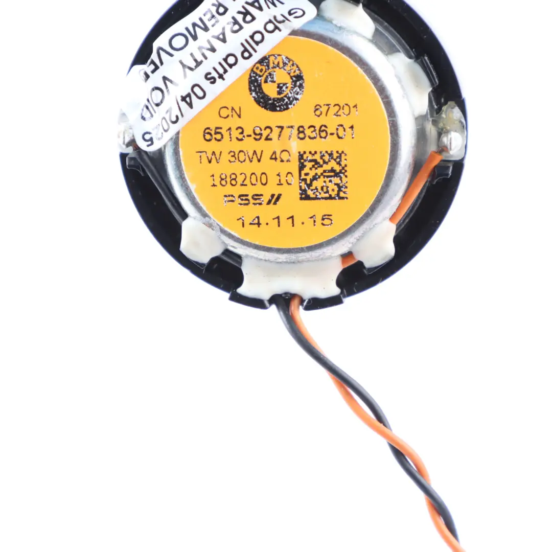 Speaker Top HIFI System Tweeter Left Right N/O/S Set BMW X5 F15 Rear - SKU 9277836-1 - Part number 9277836