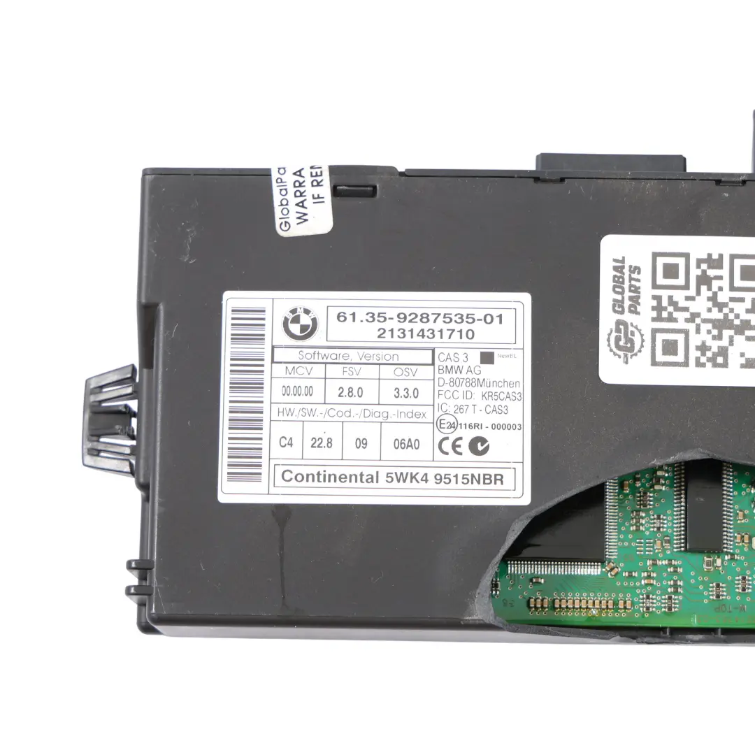 Modulo Di Lettura Chiavi BMW E60 E61 E81 E87 E90 E91 CAS 3 Controllo ECU per con numero di parte 9287535 Modulo Di Lettura Chiavi BMW E60 E61 E81 E87 E90 E91 CAS 3 Controllo ECU - SKU 9287535-1 - Numero di parte 9287535