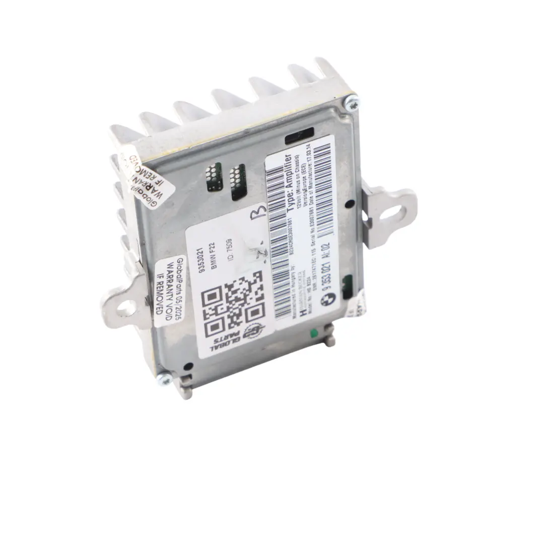 Audio Amplifier BMW F20 F21 F22 Harman/Becker Active Sound Design System to with Part number 9353021 Audio Amplifier BMW F20 F21 F22 Harman/Becker Active Sound Design System - SKU 9353021 - Part number 9353021