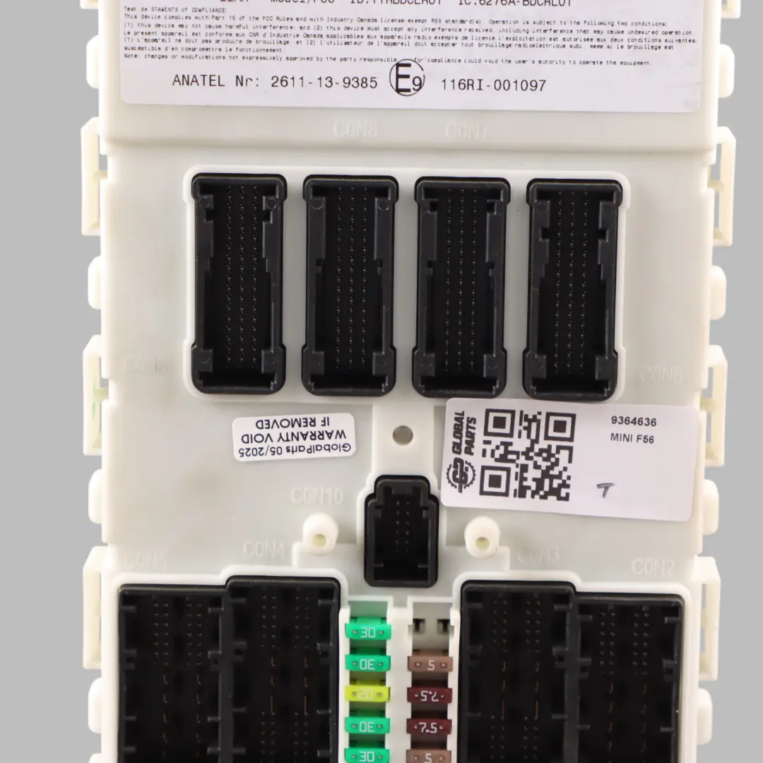 Körper Domänencontroller Mini F54 F55 F56 F60 ECU BDC Steuergerät Modul für mit Teilenummer 9364636 Körper Domänencontroller Mini F54 F55 F56 F60 ECU BDC Steuergerät Modul - SKU 9364636 - Teilenummer 9364636