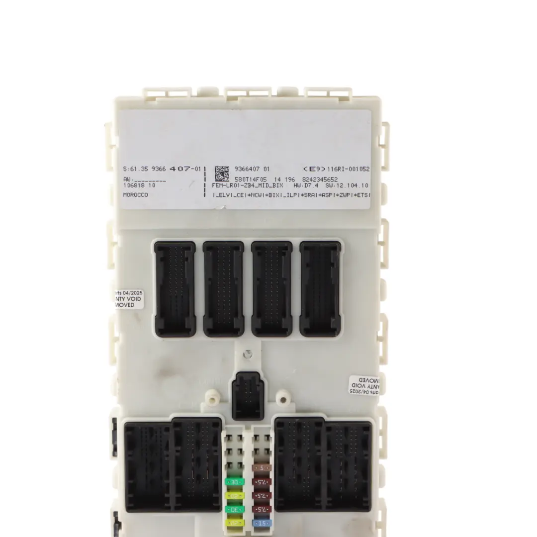 Body Comfort Modul FEM ECU LR01 Steuergerät für BMW F20 F21 F30 F31 F32 mit Teilenummer 9366407 BMW F20 F21 F30 F31 F32 Body Comfort Modul FEM ECU LR01 Steuergerät - SKU 9366407 - Teilenummer 9366407